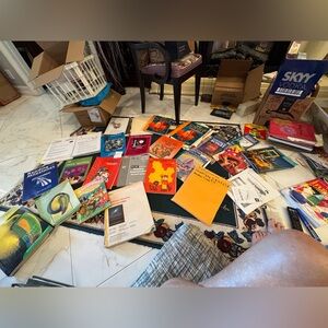 Elementary education teaching Colorful Assorted Books and Magazines and lessons